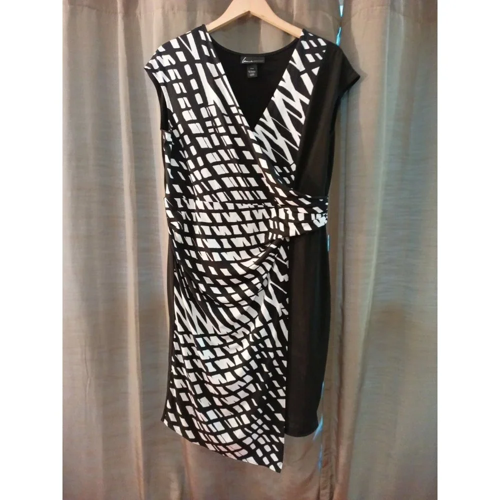 Women's Lane Bryant Drop Waist V-neck Stretchy Classy Career Dress Size 14/16 - Picture 1 of 7